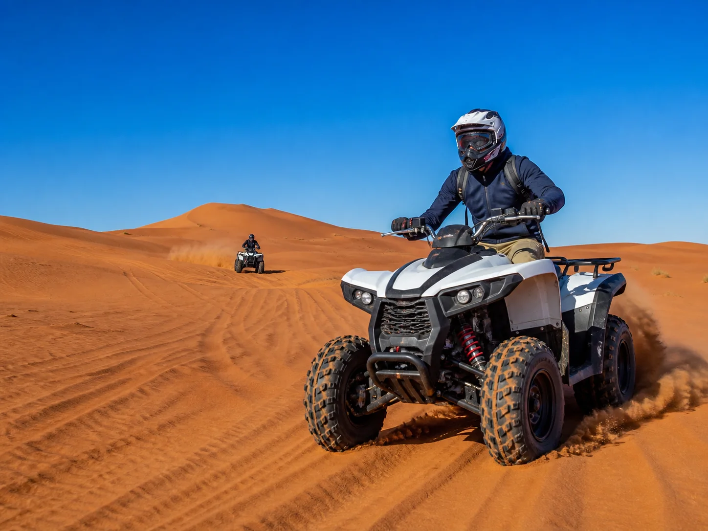 Quad Bike Dubai Desert Safari experience in the Dubai desert